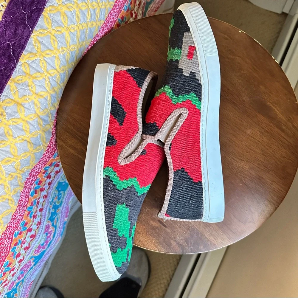 Res Ipsa Kilim Sneakers One-of-a-Kind Slip-Ons Sz 12 Artisanal - Picture 7 of 10